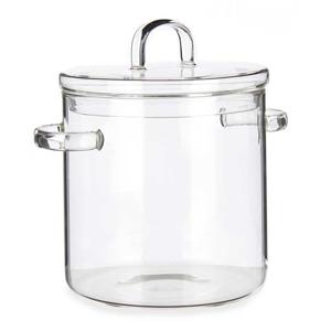 Kookpan met deksel - borosilicaat glas - 2.2 L - D19 x H21 cm - transparant