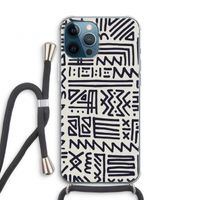 Marrakech print: iPhone 12 Pro Transparant Hoesje met koord