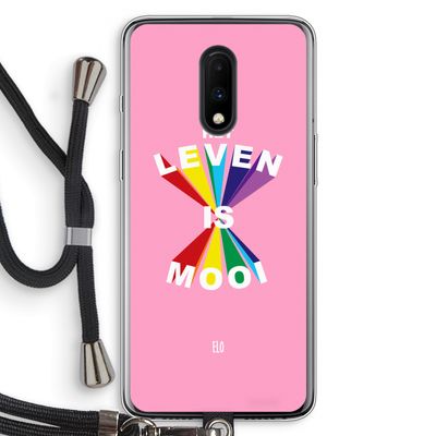 Het Leven Is Mooi: OnePlus 7 Transparant Hoesje met koord