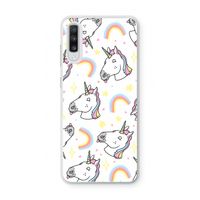 Rainbow Unicorn: Samsung Galaxy A70 Transparant Hoesje