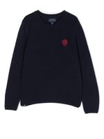 Ralph Lauren Kids pull en cachemire mélangé à logo brodé - Bleu