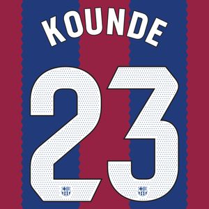 Kounde 23 (Officiële FC Barcelona La Liga Bedrukking 2023-2024)