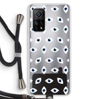 Eyes pattern: Xiaomi Mi 10T 5G Transparant Hoesje met koord