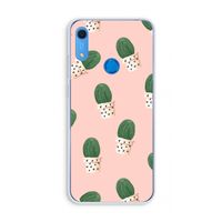 Cactusprint roze: Huawei Y6s Transparant Hoesje