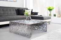 Handgemaakte salontafel ABSTRACT 60cm aluminium zilverkleurig in Gap design - 35722 - thumbnail