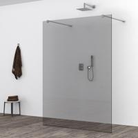 Wiesbaden Slim Inloopdouche 120x200cm - Rookglas - Nano Coating
