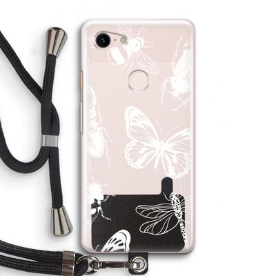 Tiny Bugs: Pixel 3 Transparant Hoesje met koord