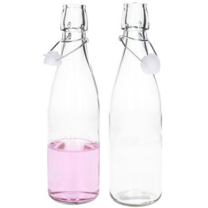 Alessandro Beugelfles/weckfles - 2x - glas - transparant - luchtdicht - 500 ml