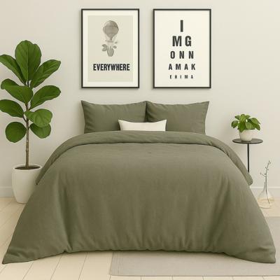 Dekbedovertrek Stonewashed - Lits-Jumeaux (240x220 cm) - Bruin Microvezel - Dessin: - Zydante - Dekbed-Discounter.nl