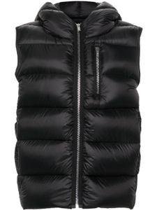 Rick Owens gilet matelassé à capuche - Noir