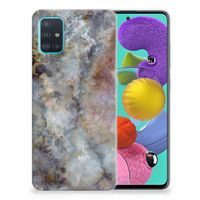 Samsung Galaxy A51 TPU Siliconen Hoesje Marmer Grijs