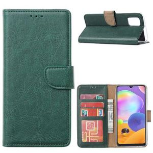 Book Case Galaxy A22 5G Hoesje Groen met Pasjeshouder