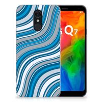 LG Q7 TPU bumper Waves Blue