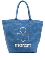 ISABEL MARANT sac cabas à logo imprimé - Bleu