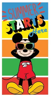 Mickey Mouse strandlaken Summer starts here 70 x 137 cm Mickey Mouse strandlaken Summer starts here 70 x 137 cm