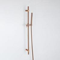 Fortifura Calvi Badkraan - met glijstangset - staafhanddouche - metalen doucheslang - geborsteld koper PVD SW970037/SW970053/SW970046/SW970048