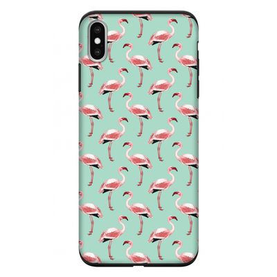 Flamingoprint groen: iPhone XS Max Tough Case
