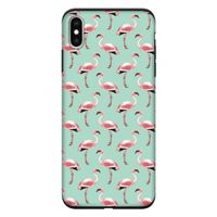 Flamingoprint groen: iPhone XS Max Tough Case