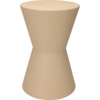 Bijzettafeltje Symetric - beige - D29x H45 cm - Zink - plantenpot verhoger - koffie en lampje tafel