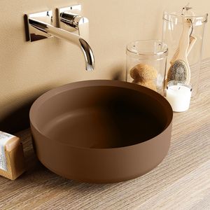 Waskom Mondiaz Coss | 36 cm | Solid Surface | Vrijstaand | Rond | Rust