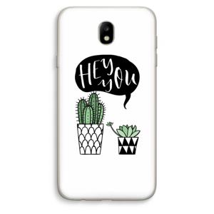 Hey you cactus: Samsung Galaxy J7 (2017) Transparant Hoesje