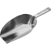 Keukenhulp voedsel doseer schep - aluminium - 48 ml - 15 x 5 cm - opstaande rand