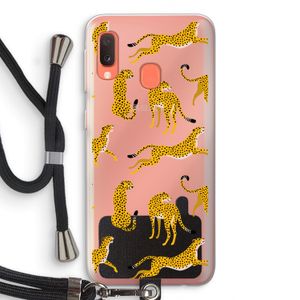 Luipaard: Samsung Galaxy A20e Transparant Hoesje met koord