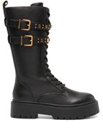 TWINSET bottines en cuir à lacets - Noir