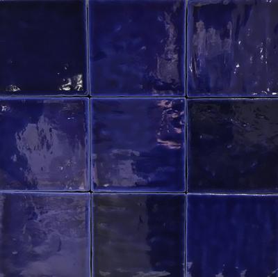 Wandtegel blauw Terre D&apos;Azur Maroc 11,5x11,5cm blue fonce glans