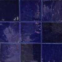 Wandtegel blauw Terre D&apos;Azur Maroc 11,5x11,5cm blue fonce glans