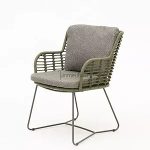 Fabrice dining chair Green/Anthracite with 2 cushions