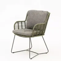 Fabrice dining chair Green/Anthracite with 2 cushions - thumbnail