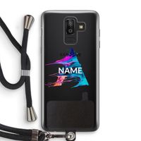 Abstract Spectrum: Samsung Galaxy J8 (2018) Transparant Hoesje met koord