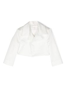 Colorichiari veste en satin à manches longues - Blanc