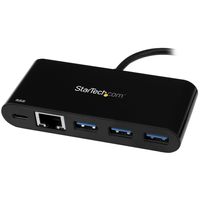 StarTech.com USB-C naar Ethernet adapter met 3 poorts USB 3.0 hub en Power Delivery - thumbnail