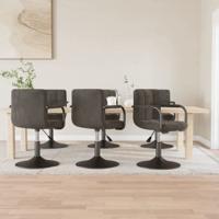 Eetkamerstoelen draaibaar 6 st fluweel donkergrijs
