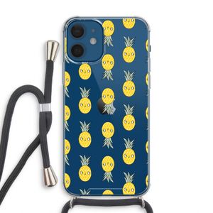 Ananas: iPhone 12 Transparant Hoesje met koord
