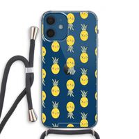 Ananas: iPhone 12 Transparant Hoesje met koord