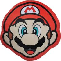 3D Kussen - MARIO BROS - Mario Face - Microvezel - 40 cm