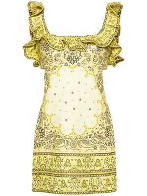 ZIMMERMANN robe Matchmaker Frilled à coupe mi-longue - Jaune