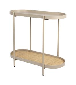 ZILT Sidetable Meja Rattan, 85cm - Ovaal