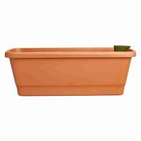 Elho Noa Balconiere L - Bruin - L 65 x B 20 x H 18 cm - Buitenbalkon - 100% gerecycled