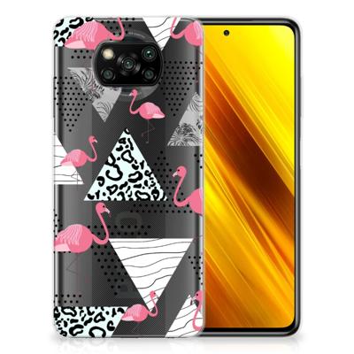 Xiaomi Poco X3 | Poco X3 Pro | TPU Hoesje | Flamingo Triangle