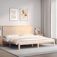 Bedframe met hoofdbord massief hout