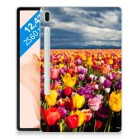 Samsung Galaxy Tab S7FE | Siliconen hoesje | Tulpen
