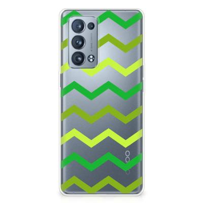 OPPO Reno 6 Pro Plus 5G | TPU bumper | Zigzag Groen