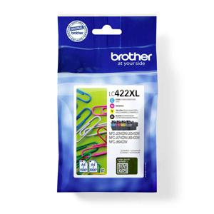 Brother Inktcartridge LC-422XLVAL Origineel Combipack Zwart, Cyaan, Magenta, Geel LC422XLVAL