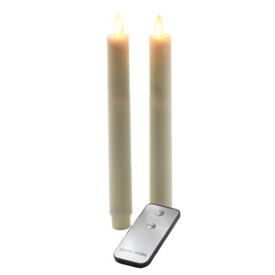 LED Dinerkaarsen - creme wit - 2x stuks - H22,8 cm - Kaarsen op batterijen - met afstandsbediening LED Dinerkaarsen - creme wit - 2x stuks - H22,8 cm - Kaarsen op batterijen - met afstandsbediening