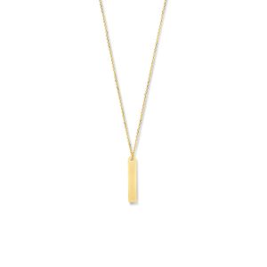 Ketting Plaatje geelgoud 4 mm 42 - 45 cm