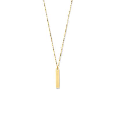 Ketting Plaatje geelgoud 4 mm 42 - 45 cm